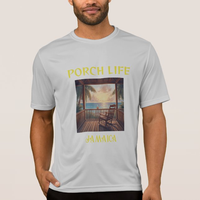 Camiseta Jamaica  Porch life morning sunrise  (Anverso)