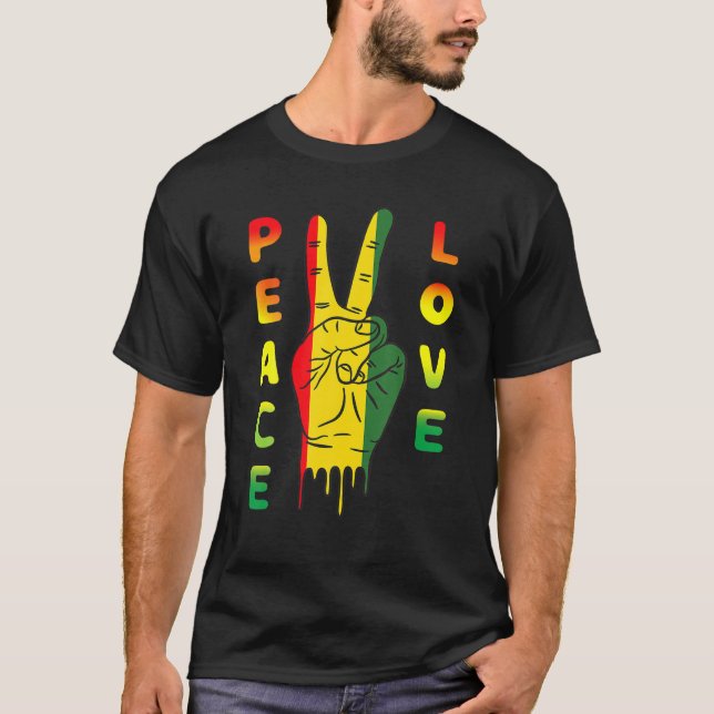 Camiseta Jamaica Reggae Music Rasta Pride Paz Lov (Anverso)