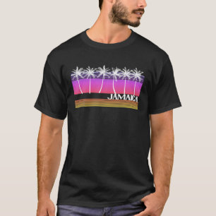 Camiseta Jamaica Retro Style Beach Island Vintage Sunset 70