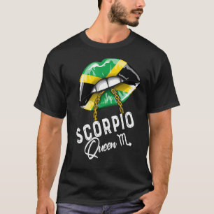 Camiseta Jamaica Scorpio Reina Zodiac Cumpleaños Jamaica