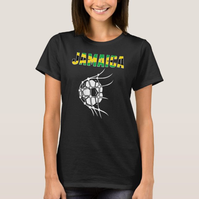 Camiseta Jamaica Soccer Ball En Net Support Jamaican Footba (Anverso)