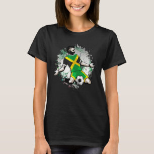 Camiseta Jamaica Soccer Jamaican Bandera Nacional del Fútbo