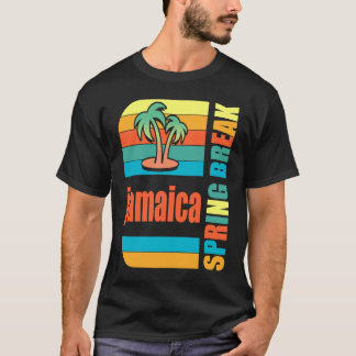 Camiseta Jamaica Spring Break High School Retro Beach Graph