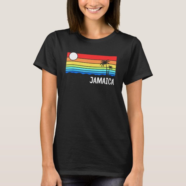 Camiseta Jamaica Sunset Design Jamaican Island Vacation Jam (Anverso)