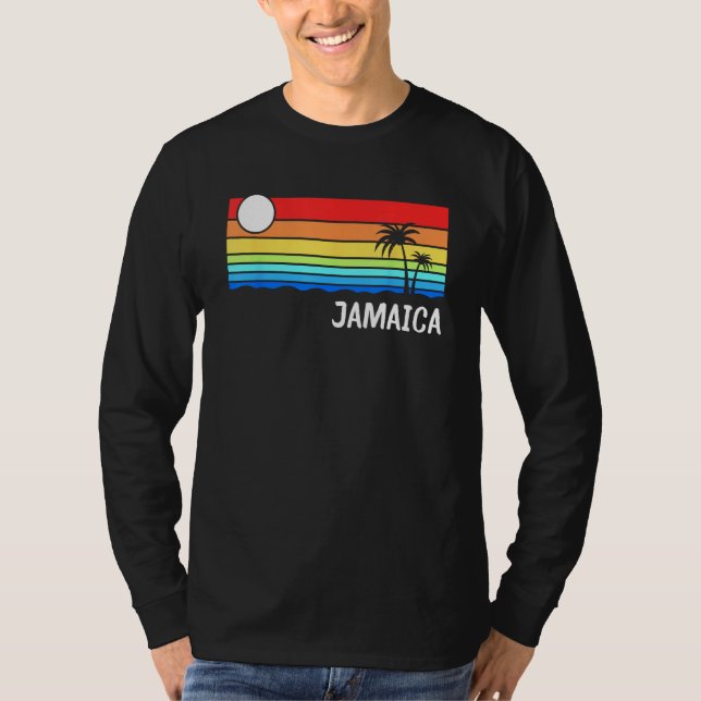 Camiseta Jamaica Sunset Design Jamaican Island Vacation Jam (Anverso)