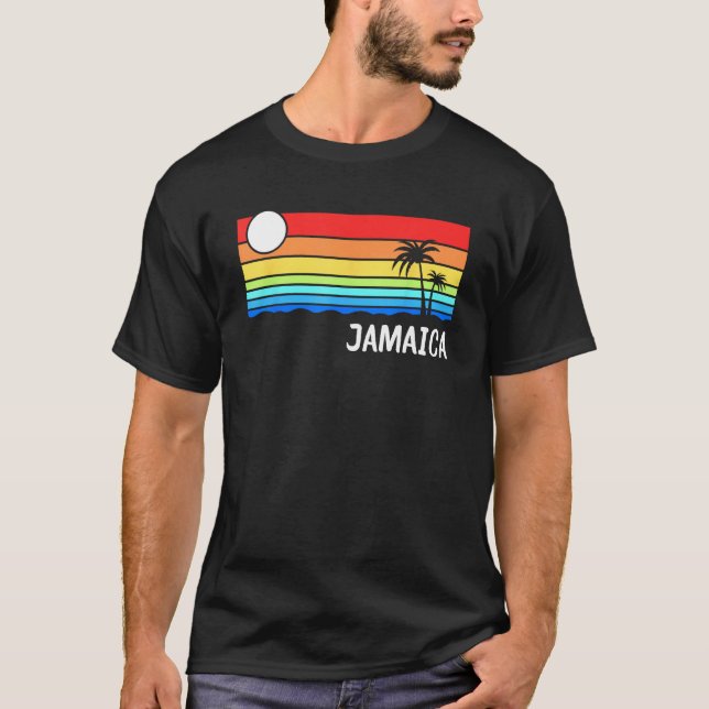 Camiseta Jamaica Sunset Design Jamaican Island Vacation Jam (Anverso)