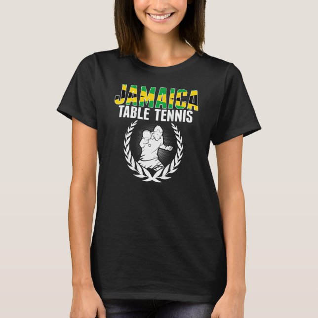 Camiseta Jamaica Table Tennis   Jamaican Ping Pong Supporte (Anverso)