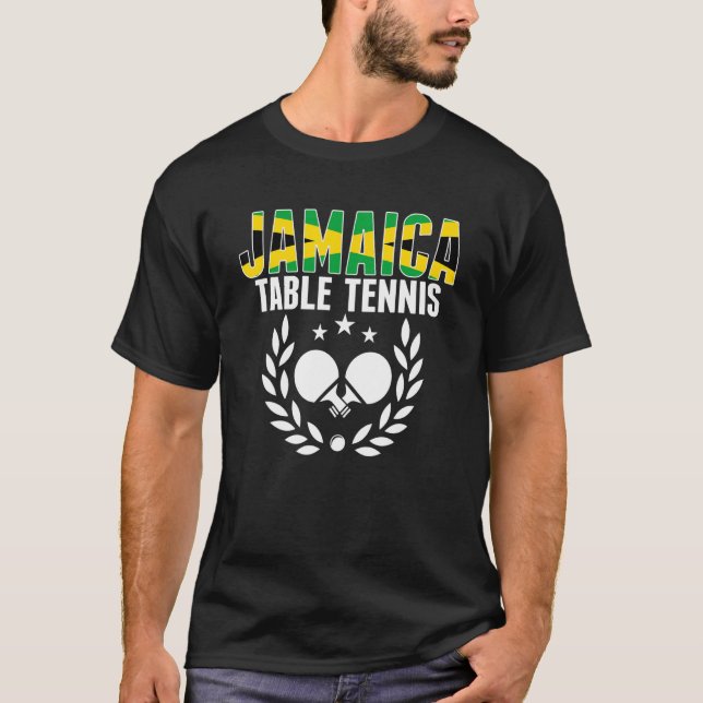 Camiseta Jamaica Table Tennis   Jamaican Ping Pong Supporte (Anverso)