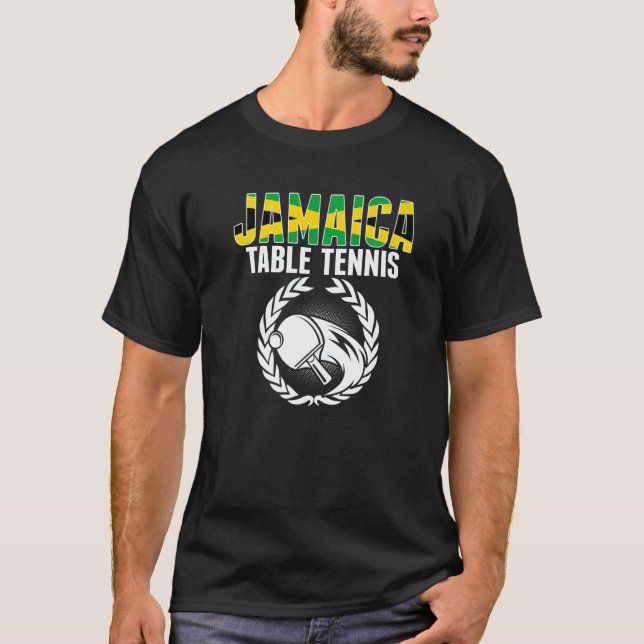 Camiseta Jamaica Table Tennis   Jamaican Ping Pong Supporte (Anverso)