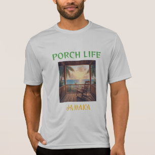 Camiseta Jamaica Vida en el porche amanecer matutino 