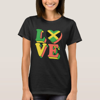 Camiseta Jamaican Love Jamaica Flag Independence Day Men Wo