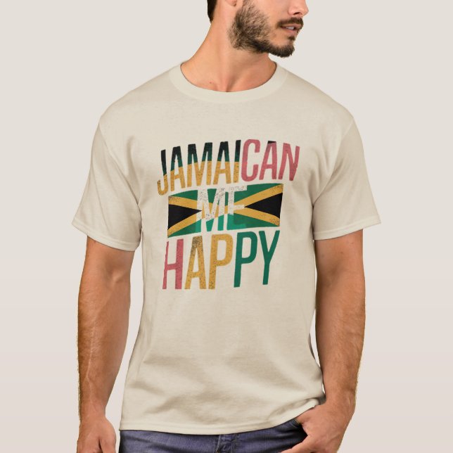 Camiseta Jamaican Me Happy - Fun Jamaica Island Vibes (Anverso)