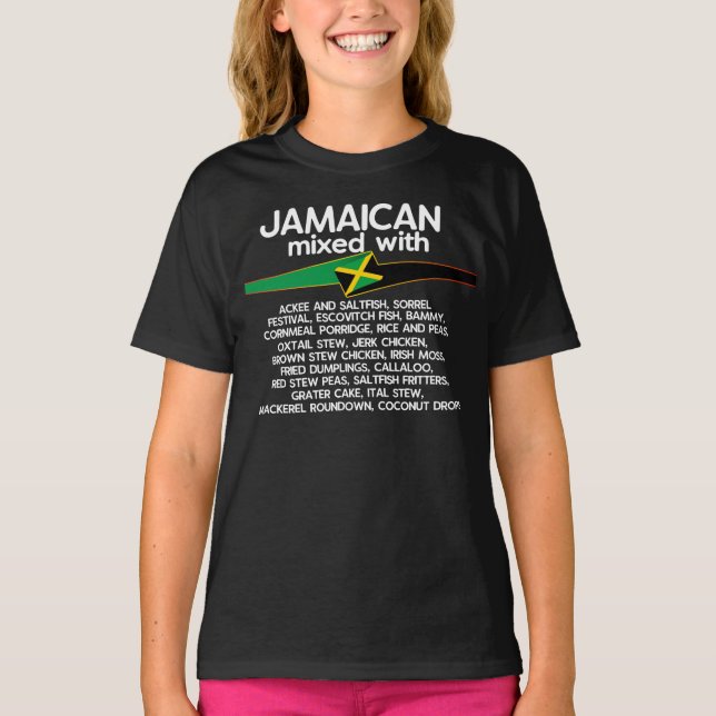 Camiseta Jamaican mezclado con Jamaica Orgulloso grupo que  (Anverso)