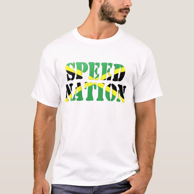 Camiseta jamaicana de la bandera de la nación de (Anverso)