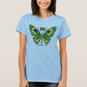 Camiseta jamaicana de la mariposa