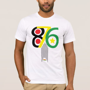 Camiseta jamaicana del código de área 876