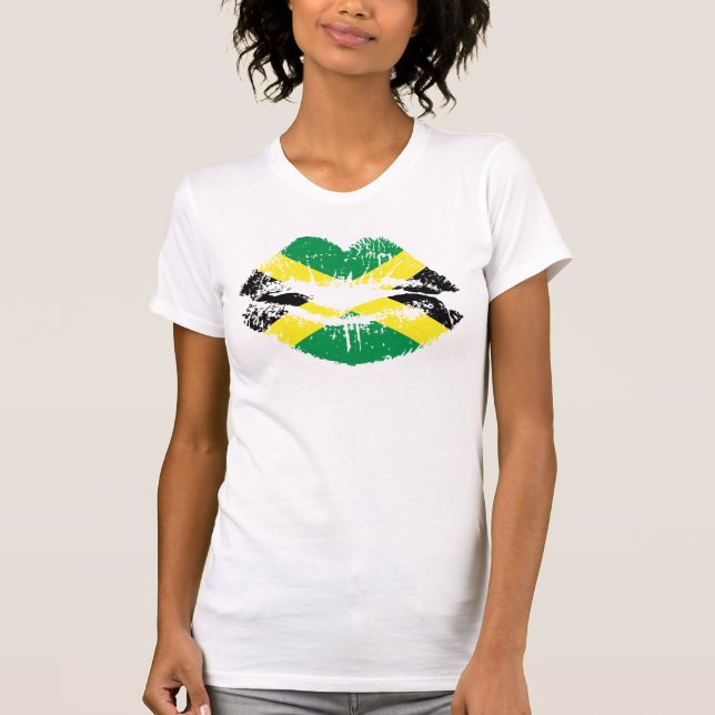 Camiseta jamaicana para las señoras. Manga corta (Anverso)