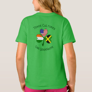 Camiseta Jamaicano irlandés USA Banderas Shamrock personali