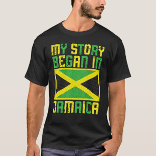 Camiseta Jamaicanos Mi historia comenzó en Jamaica Orgullo