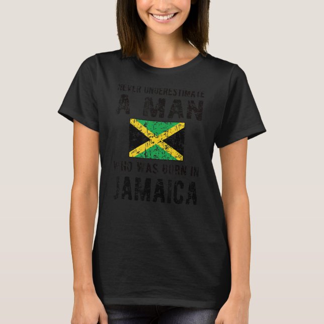 Camiseta Jamaiquinos Nacidos En Jamaica Bandera Jamaiquina (Anverso)