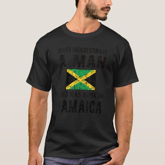 Camiseta Jamaiquinos Nacidos En Jamaica Bandera Jamaiquina (Anverso)
