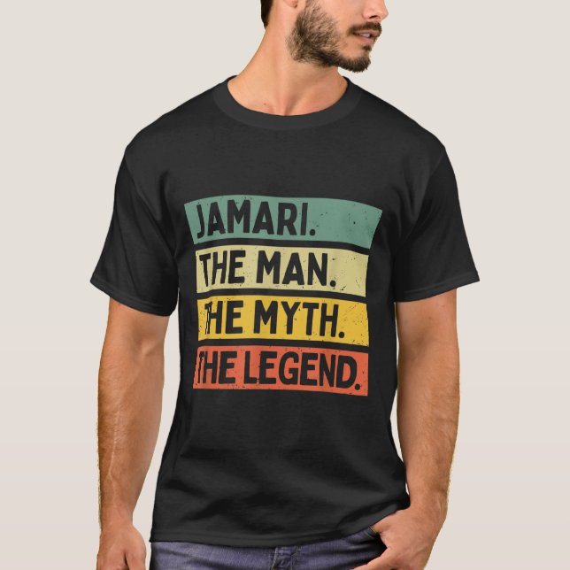 Camiseta Jamari El Hombre El Mito De La Leyenda Funny Perso (Anverso)