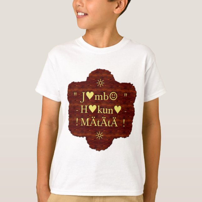 Camiseta Jambo Hakuna Matata: Dibujo/gráfico de arte africa (Anverso)