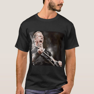 Camiseta James Hetfield tocando guitarra amante de la músic