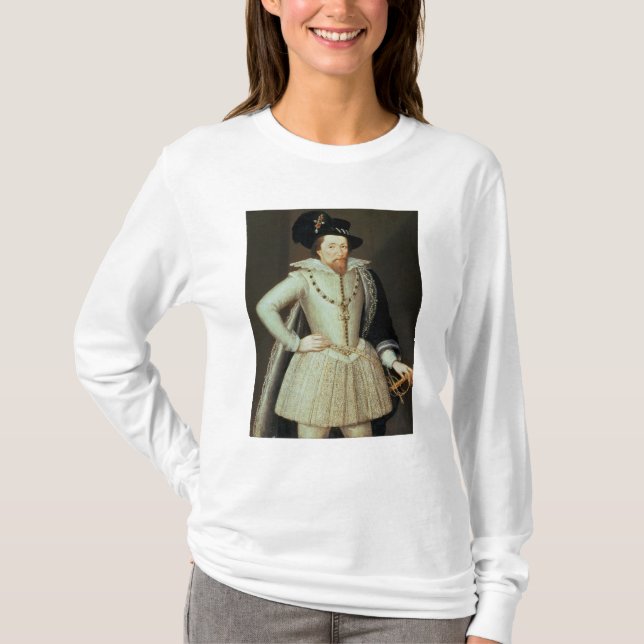 Camiseta James I, retrato de la mitad-longitud (Anverso)