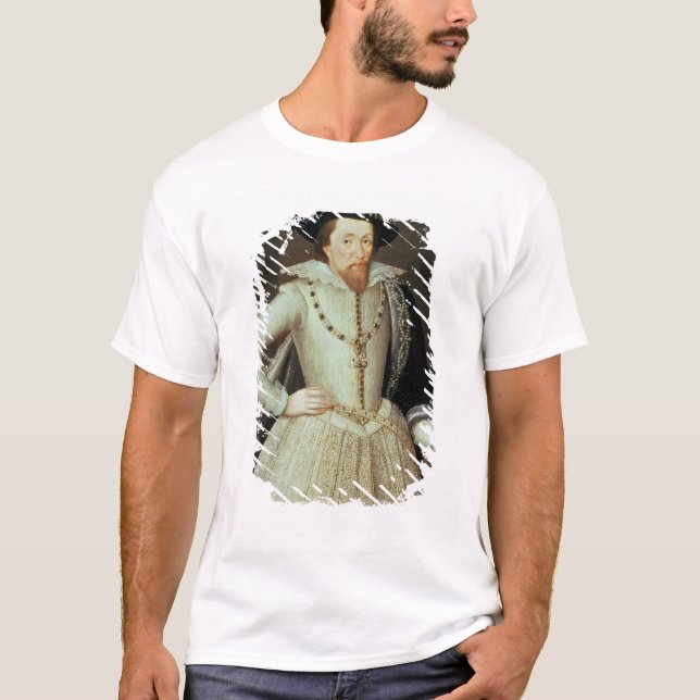 Camiseta James I, retrato de la mitad-longitud (Anverso)