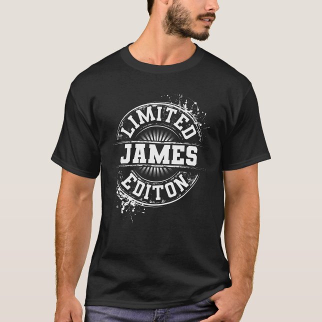 Camiseta JAMES Limited Edition Funny Chiste de nombres pers (Anverso)