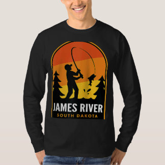Camiseta James River South Dakota Fishing Raglan