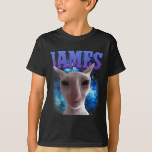 Camiseta James The Cat Meme Funny Silly Cats Brainrot Meme