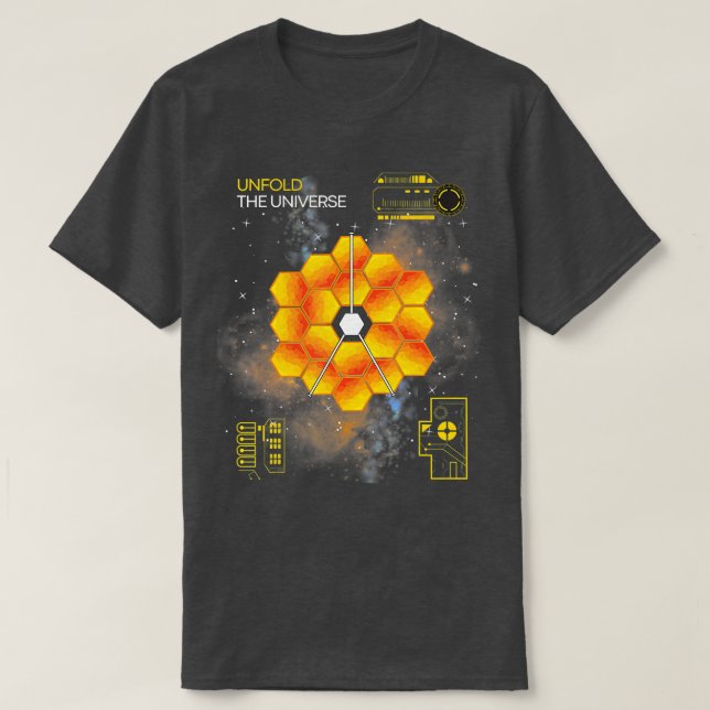 Camiseta James Webb Espacio elescopio Arte JWS Desplegar el (Diseño del anverso)