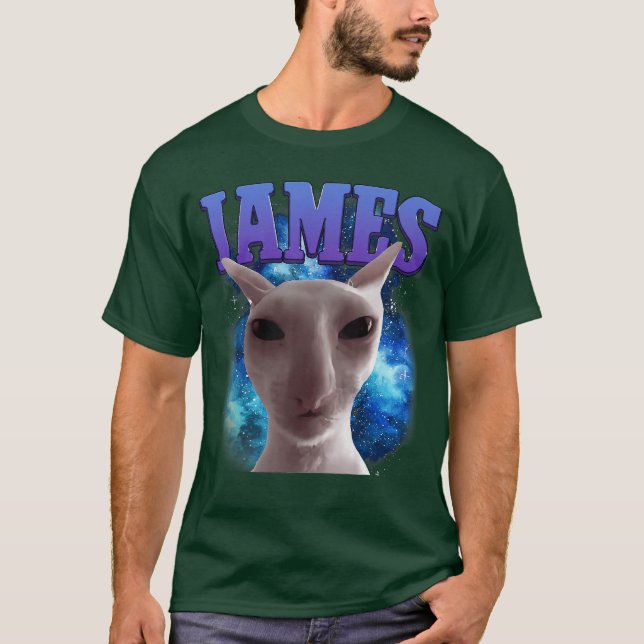 Camiseta Jameshe Cat Meme Funny Silly Cats Brainrot Meme Ca (Anverso)