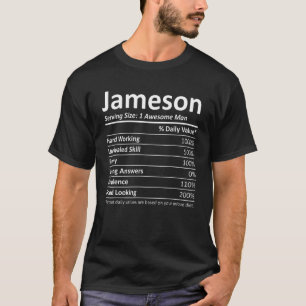 Camiseta Jameson Nutrition  Birthday Personalized Name  Ide