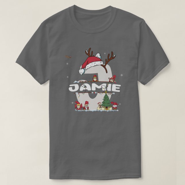 Camiseta Jamie Christmasw Jamie Name para divertidas navida (Diseño del anverso)