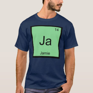Camiseta Jamie Nombre Elemento Químico Tabla Periódica