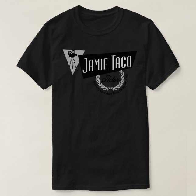 Camiseta Jamie Taco Actor nadie dice sus líneas más rápido (Diseño del anverso)