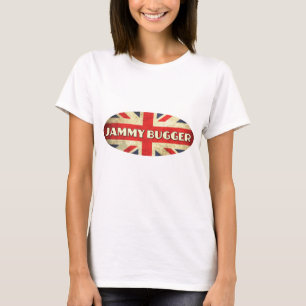 Camiseta Jammy maldiga en la bandera de Union Jack