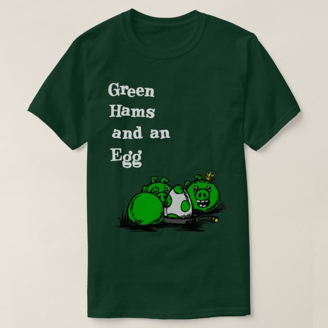 Camiseta jamón verde y huevo (Diseño del anverso)