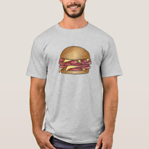 Camiseta Jamón y queso en el almuerzo de un almuerzo sandwi
