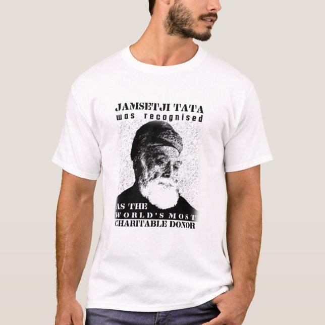 Camiseta Jamsetji Tata diseño la mejor tata donant (Anverso)