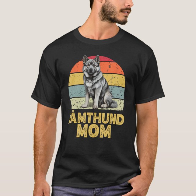 Camiseta Jämthund Sueco Elkhound Dog Mom Retro Cute Dogs (Anverso)