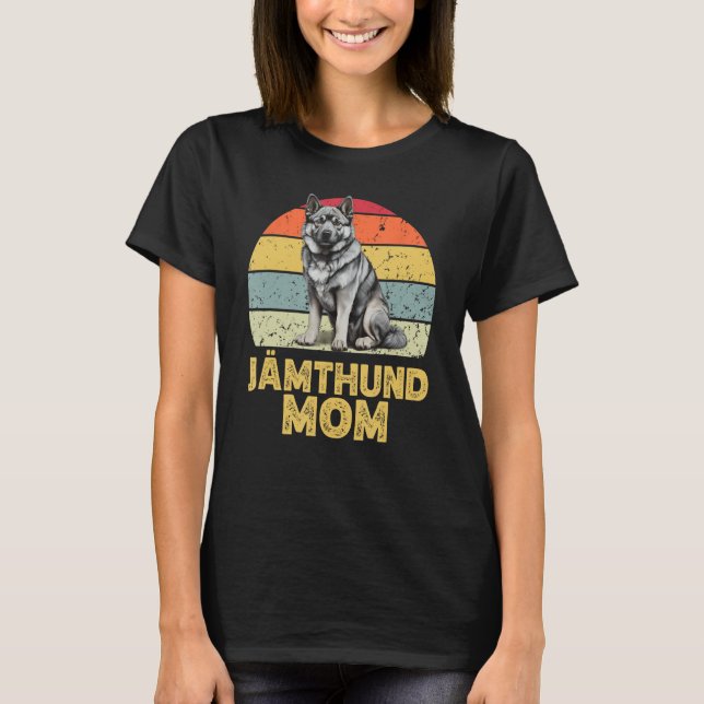 Camiseta Jämthund Sueco Elkhound Dog Mom Retro Cute Dogs (Anverso)