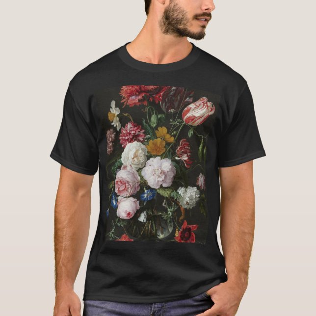 Camiseta Jan Davidsz. De Heem - Vida fija con flores (Anverso)