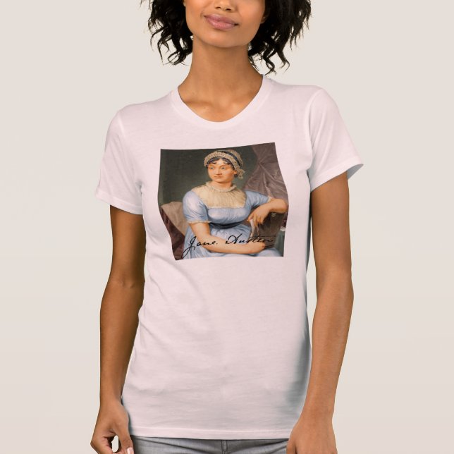 Camiseta Jane Austen firmó el retrato (Anverso)