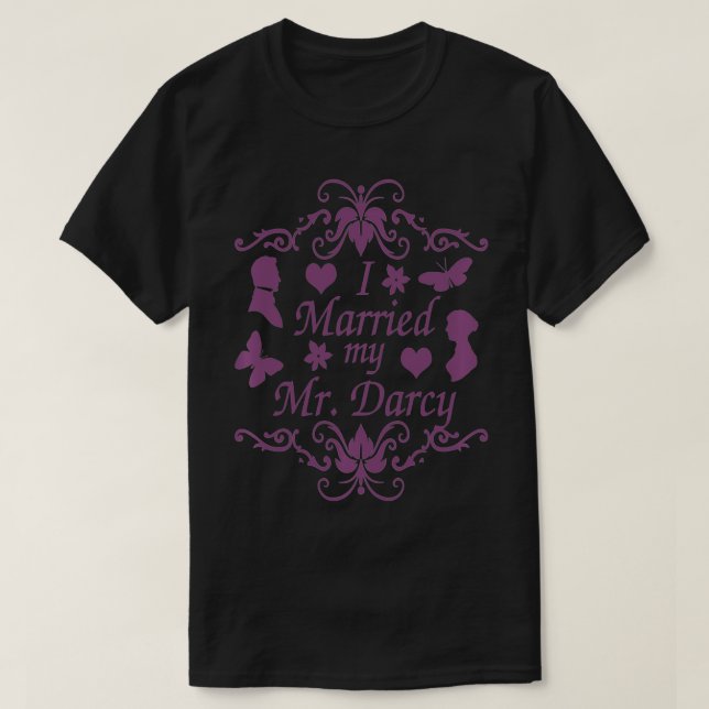 Camiseta Jane Austen Funny Cita Que Me Casé Con Mi Sr. (Diseño del anverso)