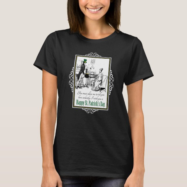 Camiseta Jane Austen Orgullo Y Prejuicio Día De St Patricks (Anverso)