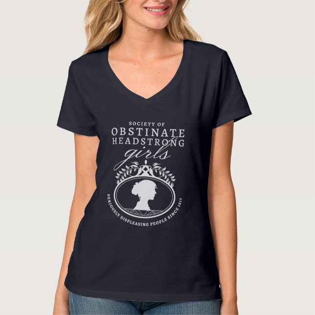Camiseta Jane Austen Society of Obstinate Headstrong Girls (Anverso)